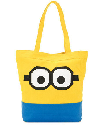 Mostly Heard Rarely Seen 8-Bit x Minions Staring Goggles 8-Bit tote bag in yellow