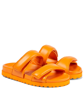 gia borghini gia x pernille teisbaek perni 11 leather sandals in orange