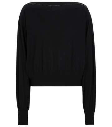 alaã¯a wool-blend sweater in black