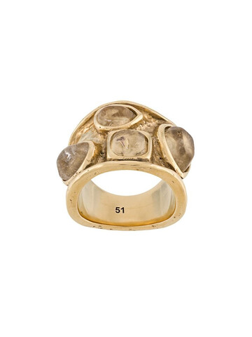 Goossens mini cabochons large ring in gold