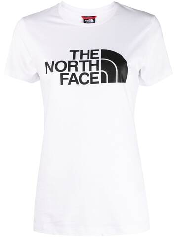 the north face logo-print cotton t-shirt - white
