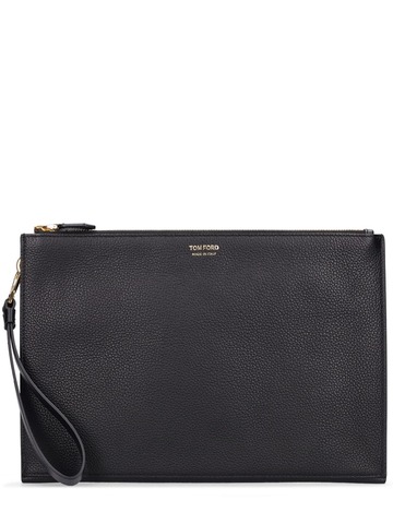 tom ford logo pouch in black
