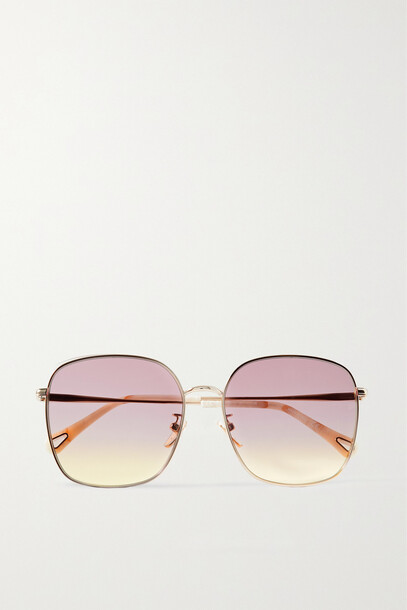 Chloé Chloé - Joni Oversized Square-frame Gold-tone Sunglasses - one size
