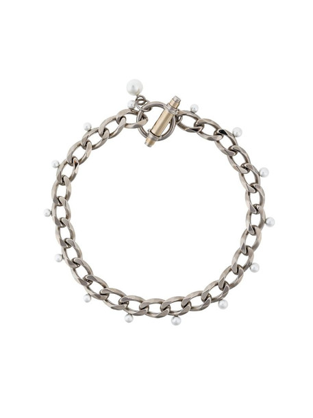 Givenchy Obsedia faux pearl necklace in metallic