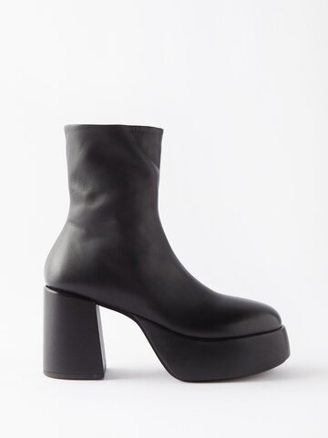 marsèll - tacplat 95 leather platform boots - womens - black