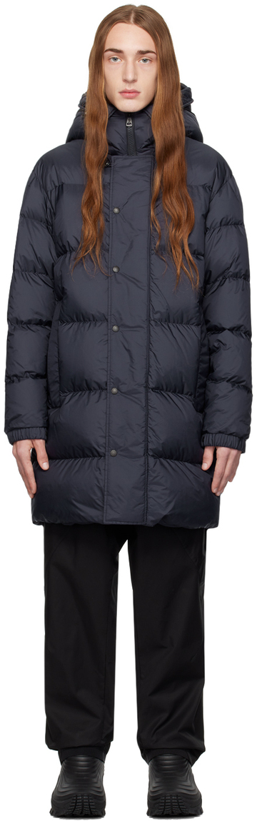 moncler navy alagon down jacket in blue