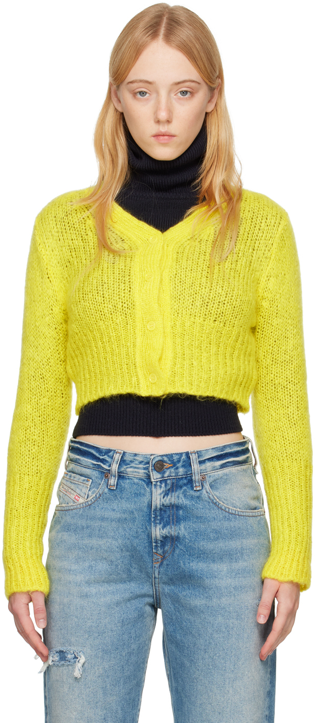 TheOpen Product Yellow Cropped Cardigan
