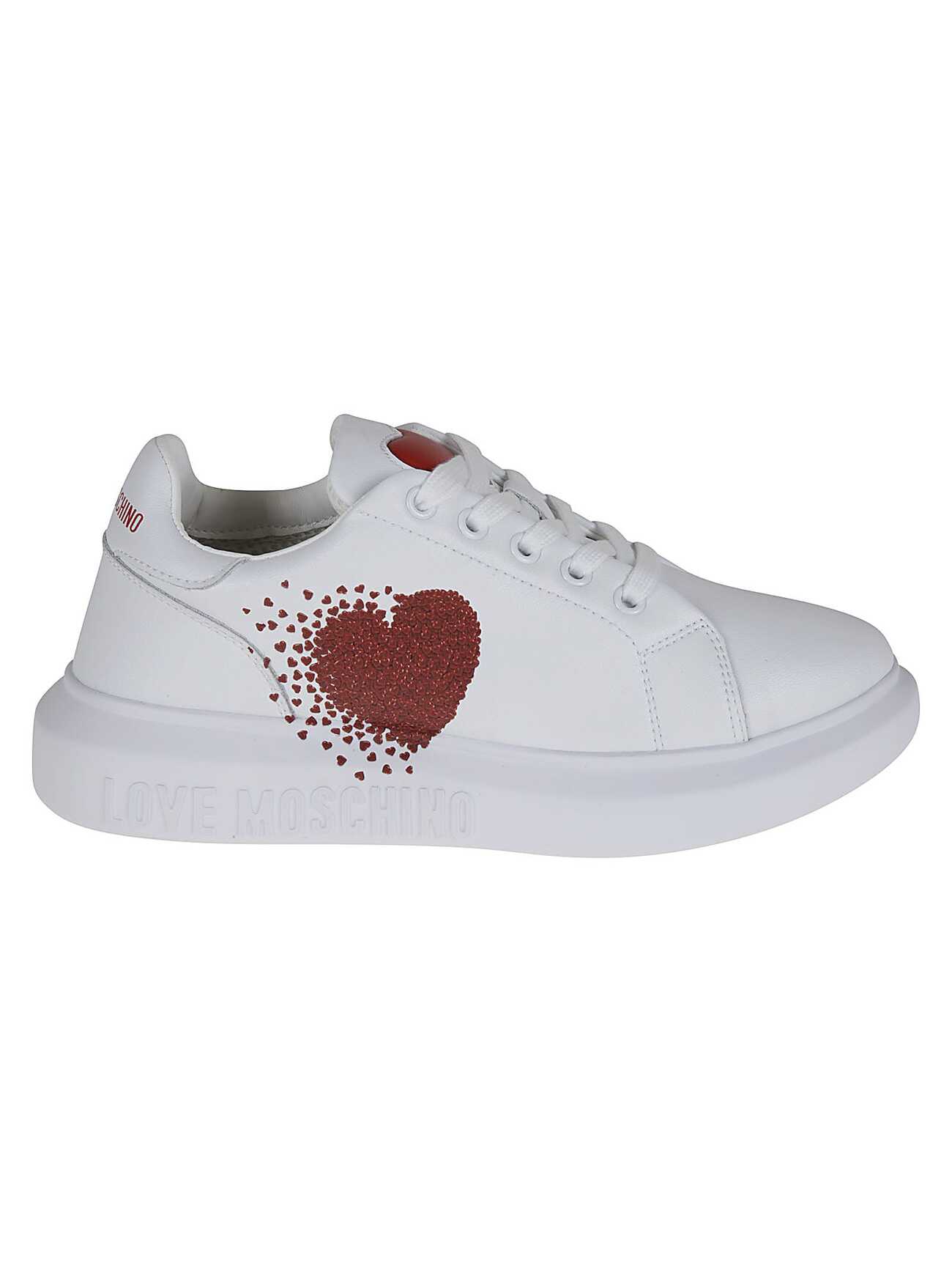 Love Moschino Heart Patched Logo Sneakers in black