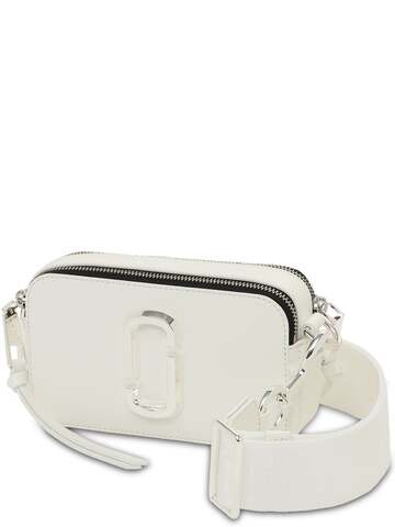 MARC JACOBS (THE) Snapshot Leather Shoulder Bag in white