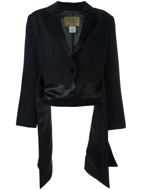 Kenzo Pre-Owned side draped jacket in black