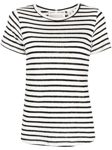 each x other striped short-sleeve t-shirt - white