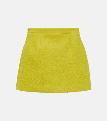 redvalentino virgin wool miniskirt in yellow