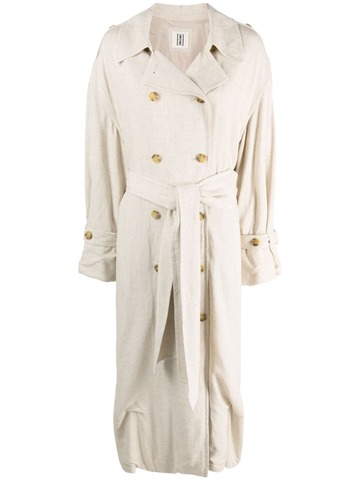 by malene birger alanise double-breasted trench coat - neutrals