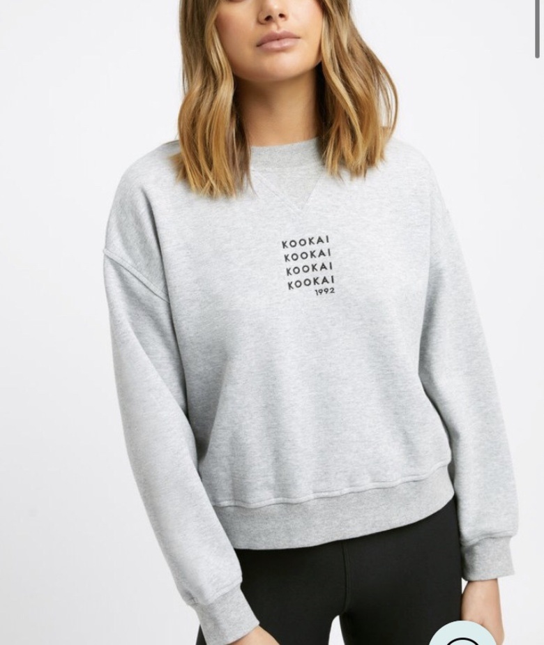 sweater kookai emblem jumper grey