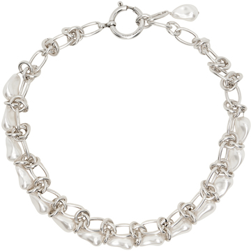 isabel marant silver rain drop necklace