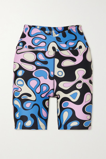 Year of Ours - Splash Printed Stretch Shorts - Blue
