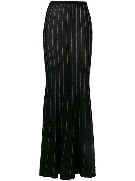 Sonia Rykiel striped maxi skirt in black