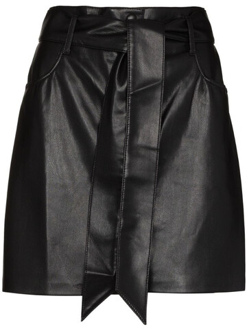 nanushka faux-leather mini skirt in black