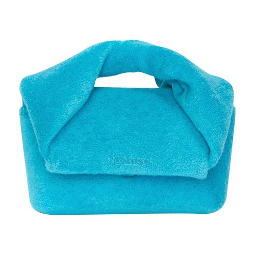 Jw Anderson Mini Twister - Terry Towel Mini Bag in turquoise