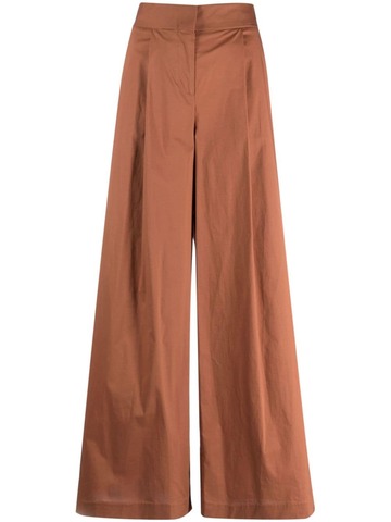 federica tosi mid-rise flared trousers - brown