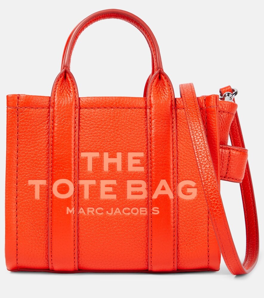 Marc Jacobs The Micro leather tote bag in orange