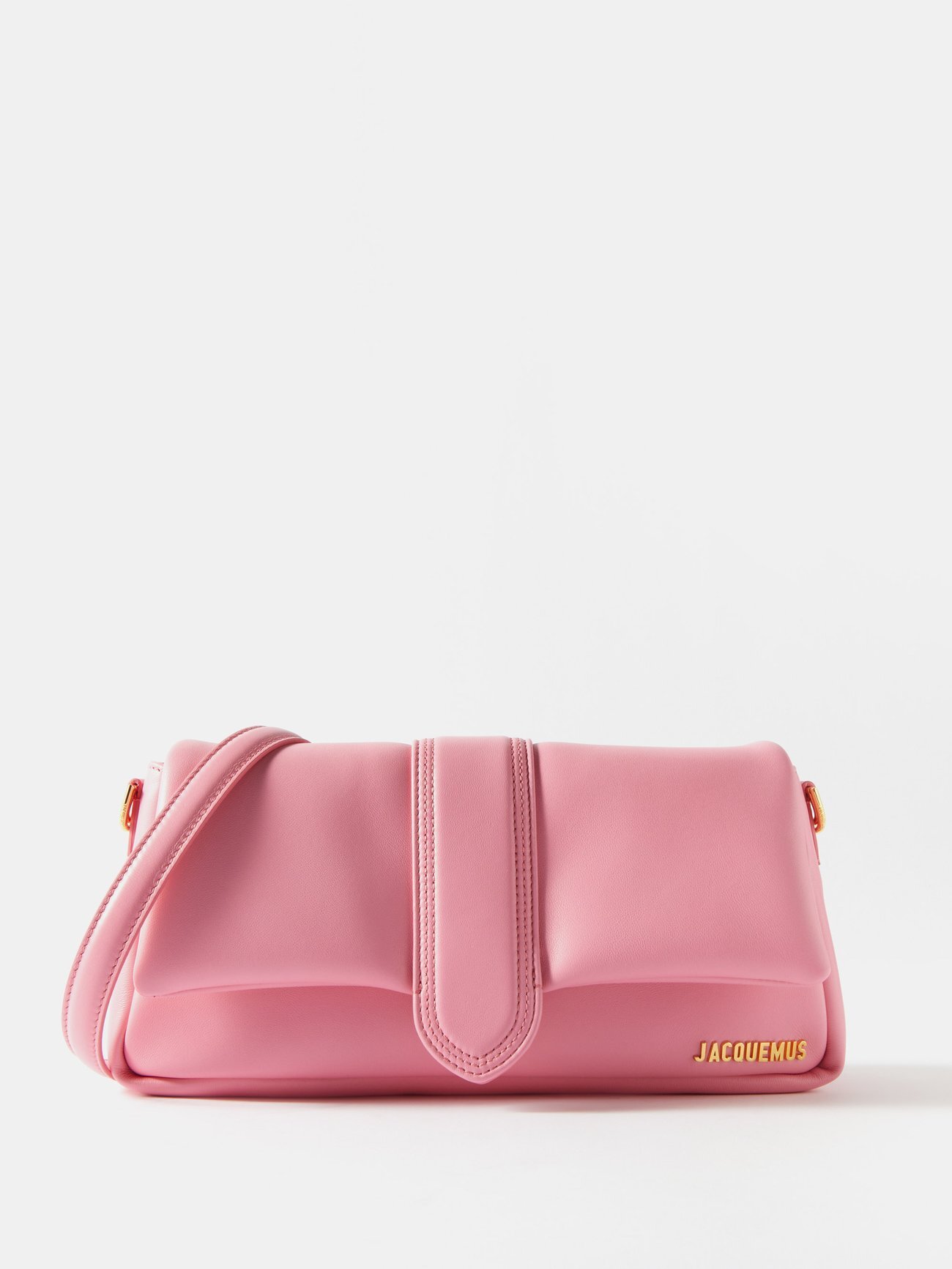 Jacquemus - Bambimou Padded Leather Shoulder Bag - Womens - Light Pink