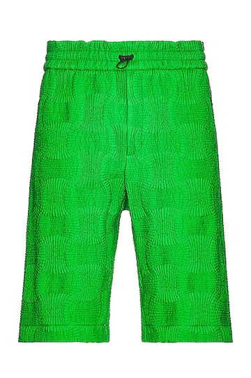 bottega veneta intreccio shorts in green