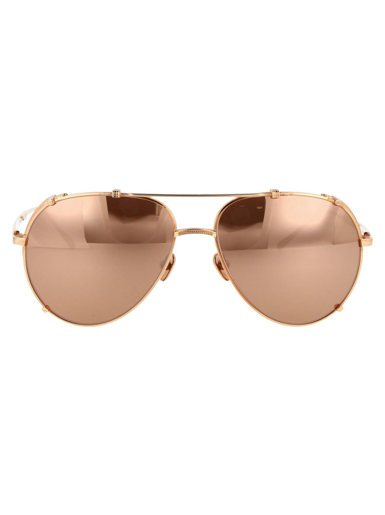 Linda Farrow Newman Sunglasses in gold / rose