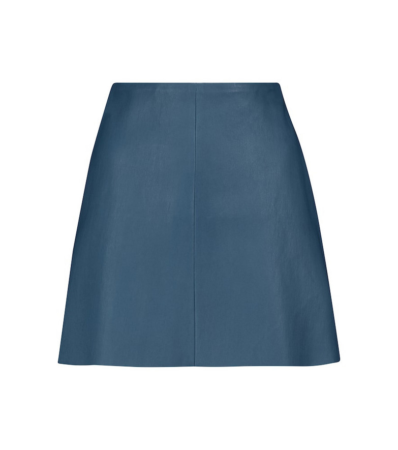 STOULS Santa Maria leather miniskirt in blue