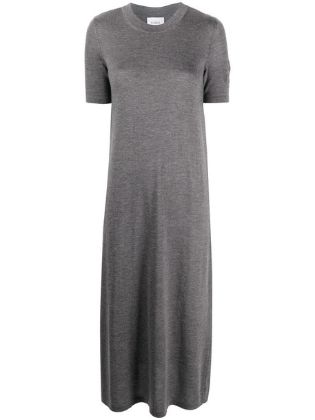 Barrie knitted midi dress in grey