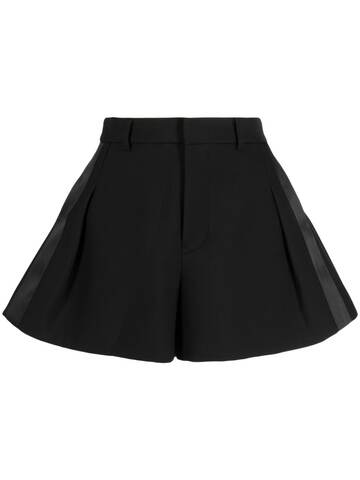 sacai stripe-detail tailored shorts - black