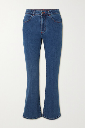 See By Chloé See By Chloé - Cropped High-rise Straight-leg Jeans - Blue