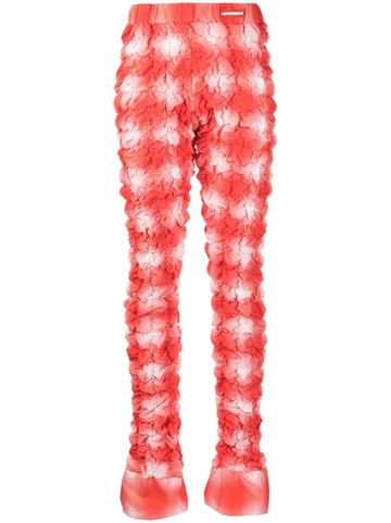 charles jeffrey loverboy quilted straight-leg trousers - red