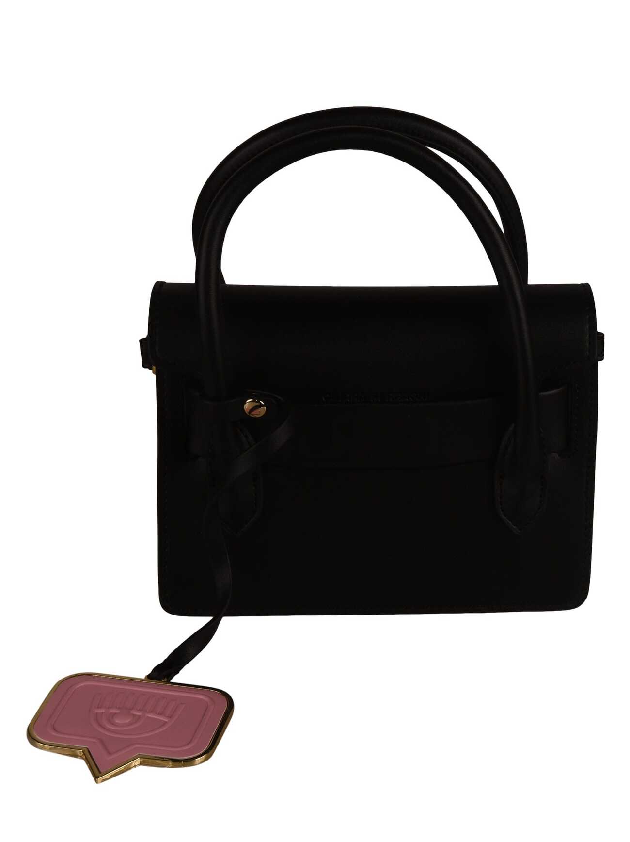 Chiara Ferragni Eye Tag Shoulder Bag in black