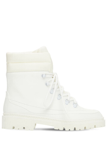 GIA COUTURE 20mm Terra Leather & Nylon Hiking Boots in white