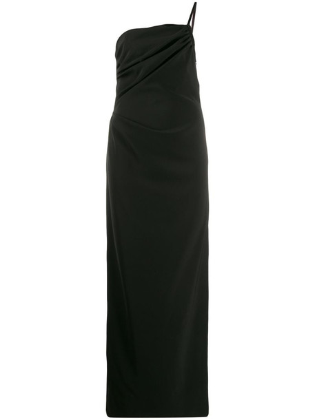 Boutique Moschino ruched evening dress in black