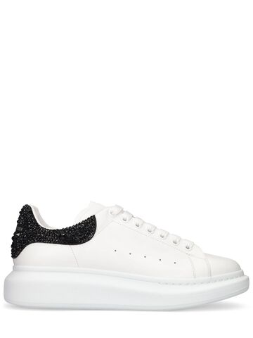 alexander mcqueen 45mm oversized embellished sneakers in black / white