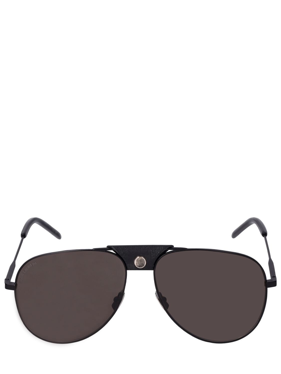 SAINT LAURENT Classic 11 Metal Sunglasses in black