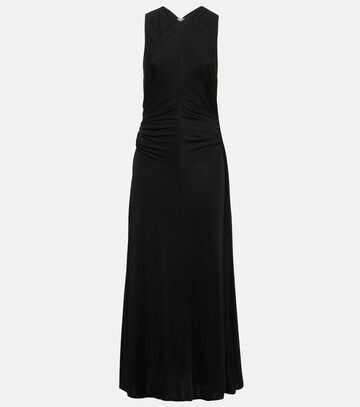 bottega veneta knot jersey maxi dress in black
