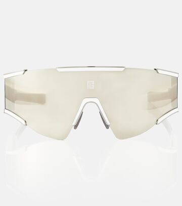 balmain fleche mask sunglasses in white