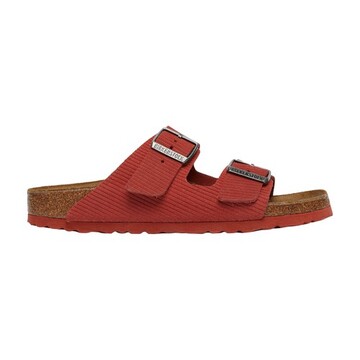 birkenstock arizona vl corduroy sienna red flat sandals