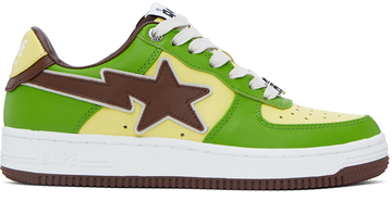 bape ssense exclusive green sta sneakers