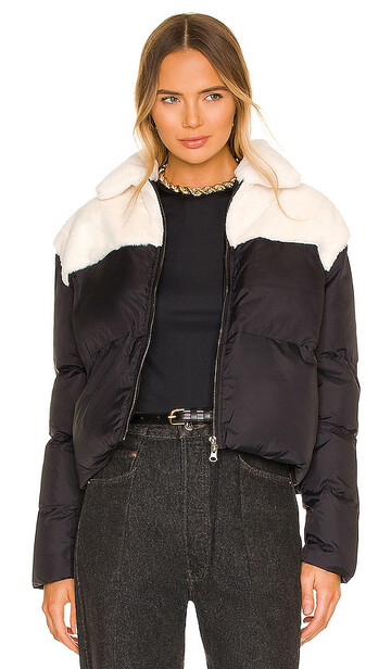 Central Park West Knox Jacket in Black in ivory