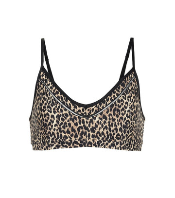 the upside leopard-print sports bra in beige