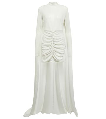 Rotate Birger Christensen Bridal sequined high-neck minidress in white