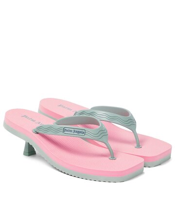 palm angels logo thong sandals in pink