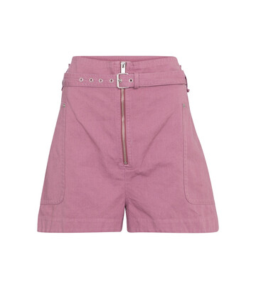 Isabel Marant, Ãtoile Parana cotton and linen Bermuda shorts in pink