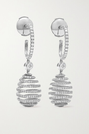 Fabergé Fabergé - Essence 18-karat White Gold Diamond Hoop Earrings - one size