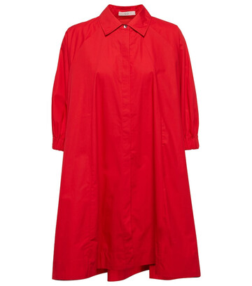 Co Cotton poplin shirt minidress in red