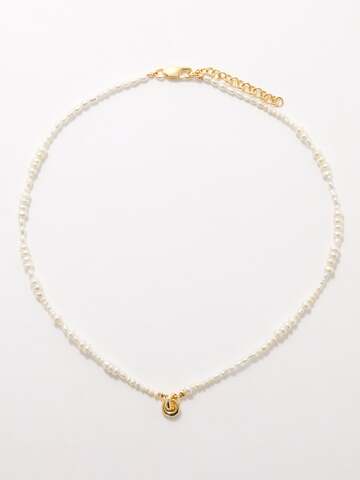 otiumberg - link up pearl & 14kt gold-vermeil necklace - womens - pearl